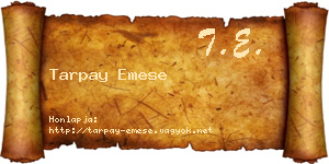 Tarpay Emese névjegykártya